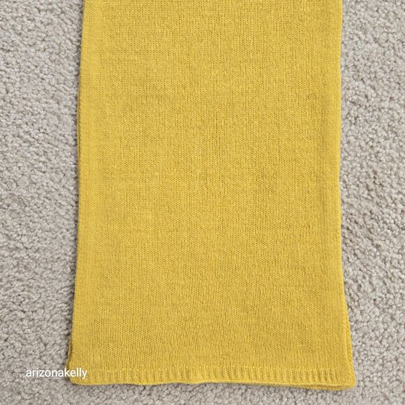 NWOT Portolano Cashmere Scarf Yellow Mustard - Picture 6 of 9
